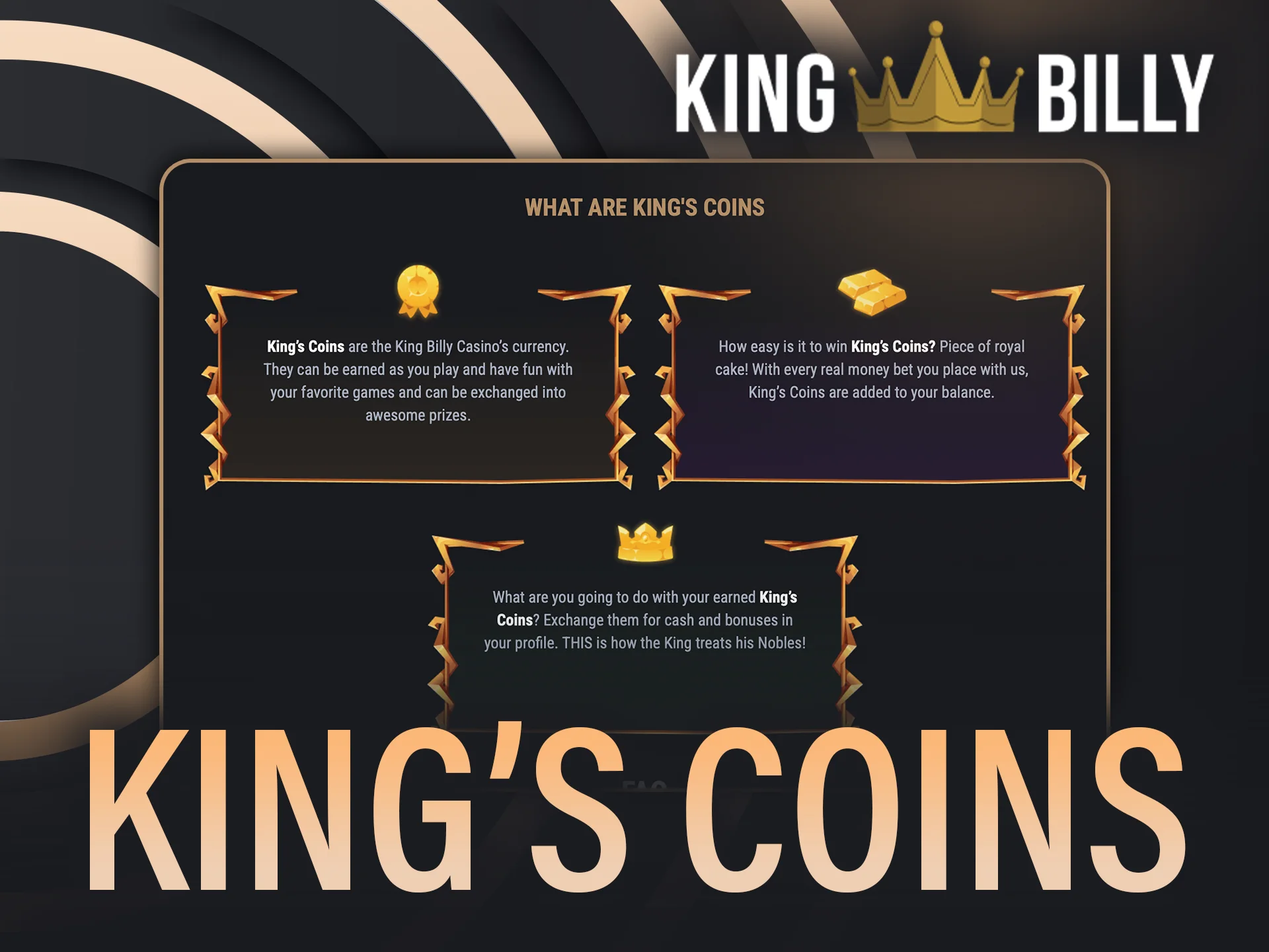 Collect King’s Coins in the VIP Club and enjoy special rewards.
